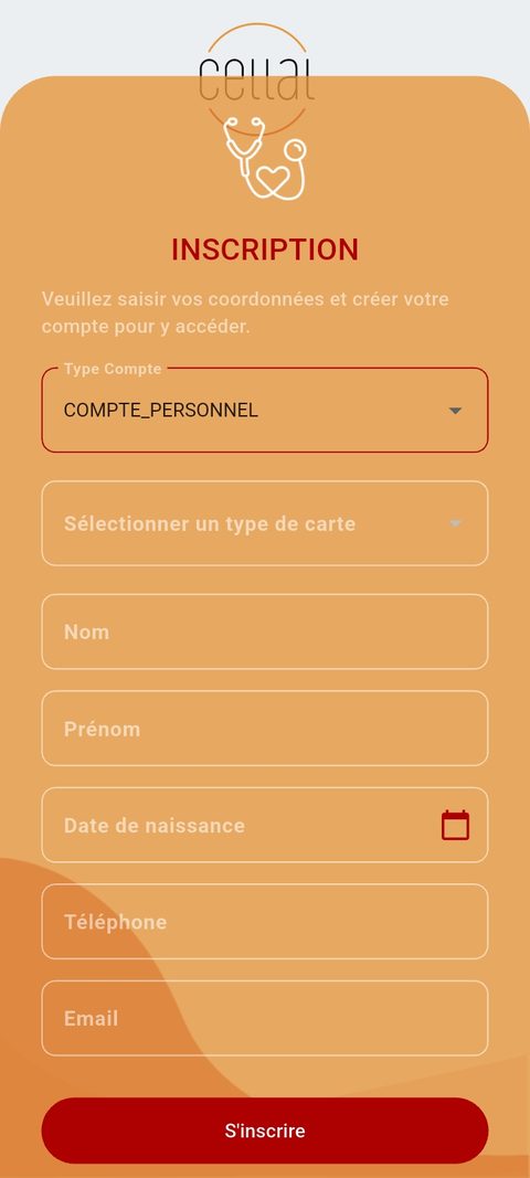 Formulaire d'inscription CELLAL CARD