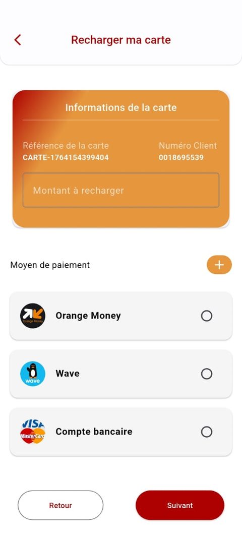 Recharger sa carte CELLAL via Orange Money, Wave ou compte bancaire