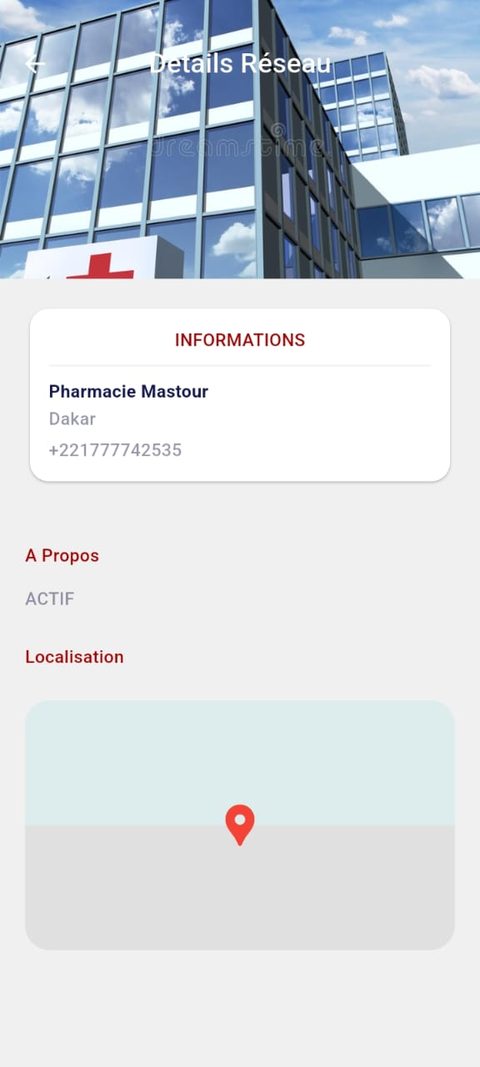 Détail d'un prestataire du réseau de soin